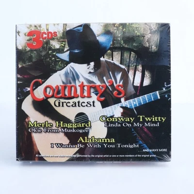 Country's Greatest 3 CD Box Set 2001 Merle Haggard Conway Twitty Alabama SEALED - Image 1 of 4