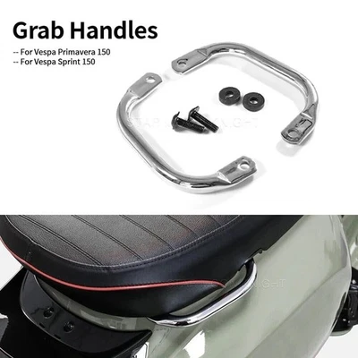 Asiento trasero pasajero motocicleta agarre manual para Vespa Primavera Sprint 150 negro Foto 1 de 4