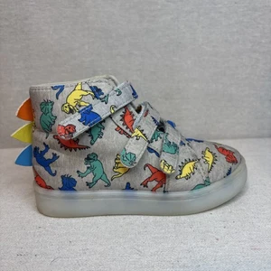 Scarpe dinosauro bambini illuminate giovani taglia 11 gancio e passante colorate luminose - Foto 1 di 8