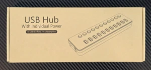 Wenter USB Hub 10 USB 3.0 Port + 1 Charging Port w/ Individual LED On/Off Switch - Picture 1 of 8