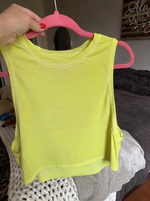Lululemon Sculpt Tank Top Back Vent  Womens Bright Yellow Reflective Running - Image 1 of 4