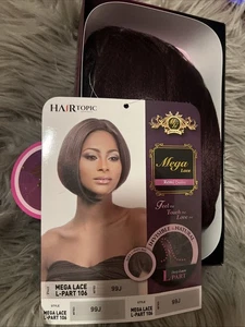 Hair Topic Celeb Lace Wig Remi Quality Wig Short Style Mega Lace106 Color 99j - Picture 1 of 6