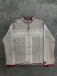 Icewear Pure New Wool Sweater 1/4 Zip Icelandic Womens XL Beige White - Picture 1 of 7