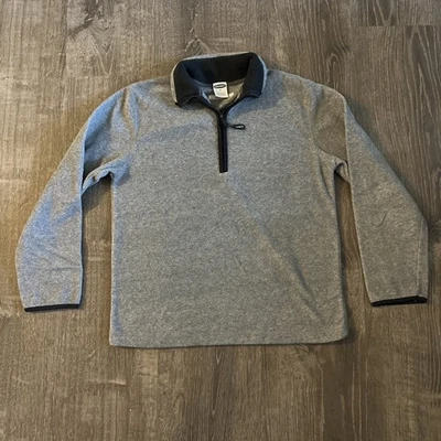 Old Navy Mens Fleece Pullover Shirt Jacket Long Sleeves 1/4 Zip Size M Gray - Image 1 of 4