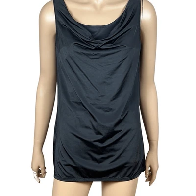 Lyse 黑色垂领无袖运动上衣 S 码 (316) — 第 1/4 张图片