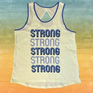 Danskin Now Girl's Athletic Strong Tank Top Size XL 14/16 Cut Out Back Yellow - Picture 1 of 3