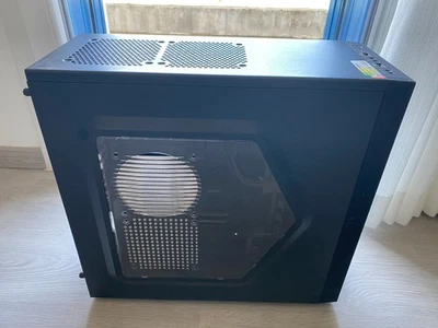 Case Desktop PC Gaming Deep Cool Nero Blu Parete trasparente e ventola frontale - Immagine 1 di 4