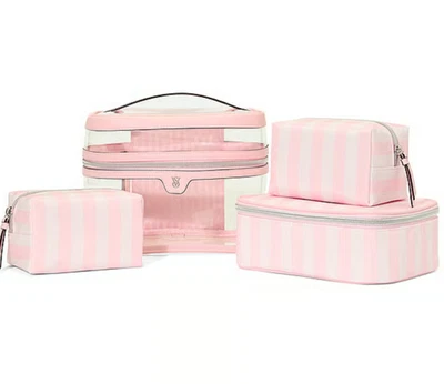 Victoria's Secret 4 件套火车盒套装化妆化妆品架全新带标签 圣诞节  — 第 1/4 张图片