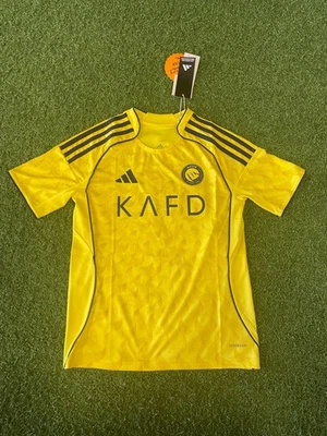 Camiseta deportiva local Adidas Youth Al Nassr FC 25/26 Legend Ronaldo #7 - amarilla/negra Foto 1 de 4