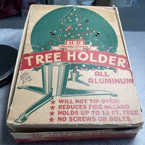 Vintage Handy Dandy Tree Holder; all aluminum with box - Picture 1 of 11