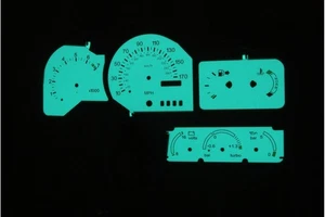 Ford Escort Cosworth 170 MPH MOMAN Custom Gauge Faces silver glow gauges - Picture 1 of 5