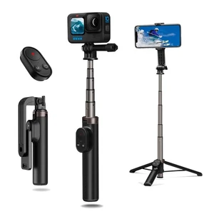 Ausziehbares Selfie Stick Stativ mit Fernbedienung für GoPro Hero 13 12 11 10... - Bild 1 von 7