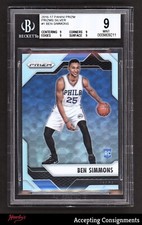 2016-17 Panini Prizm Prizms Silver #1 Ben Simmons ROOKIE RC 76ERS BGS 9 MINT