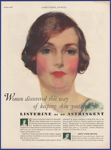Vintage 1929 LISTERINE Astringent Mouth Wash Dental Hygiene Art 1920's Print Ad - Picture 1 of 1