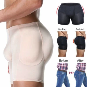 Men Padded Enhancing Underwear Shapewear Butt Lifter Boxer Briefs Panties Shaper - Picture 1 of 23