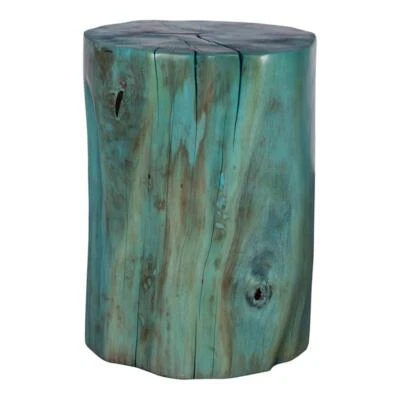 Uttermost Habitat 20" Coastal Tamarind Wood Counter Stool in Blue - Image 1 of 4