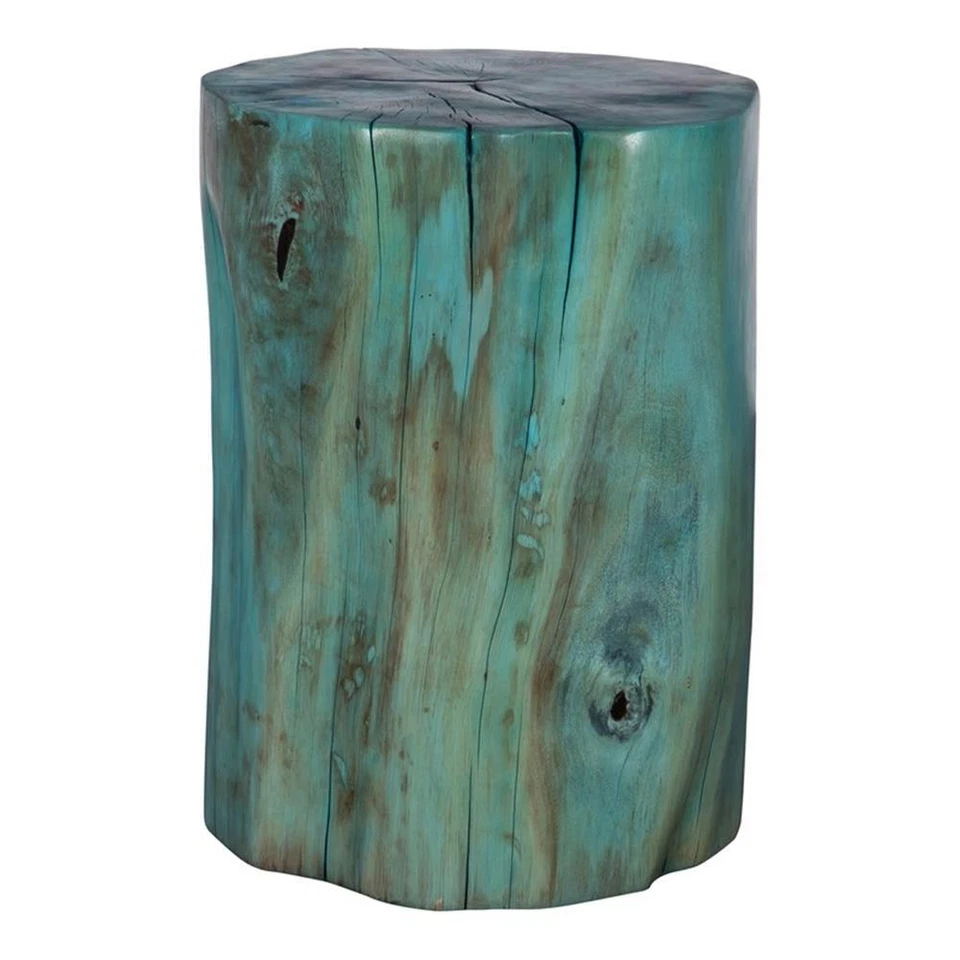 Uttermost Habitat 20" Coastal Tamarind Wood Counter Stool in Blue - Image 1 of 4
