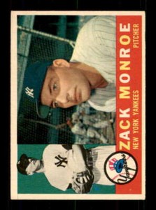 1960 Topps #329 Zack Monroe EXMT/EXMT+ Yankees 535190