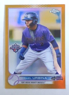 2022 Topps Pro Debut Chrome Misael Urbina /50 Gold Refractor Parallel #PDC-136 - Image 1 of 2
