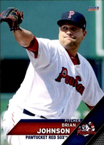 2017 Pawtucket Red Sox Choice 11 Brian Johnson Cocoa Beach Florida Baseball Card