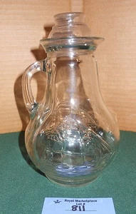 Glas Maritim Schiff Dekanter Flasche Krug Karaffe Kruzifix mit Stopfen Vintage - Bild 1 von 4