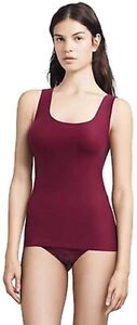 NWT $48 Chantelle Soft Stretch Tank Top Cami ONE SIZE XS-XL Deep Red Scoop Neck