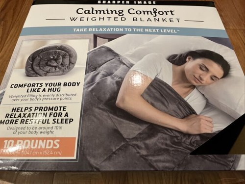 Calming Comfort Sharper Image Weighted Blanket 41 x 60 - Grey for sale  online | eBay