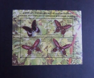 India 2008 Endemic Butterflies butterfly MS MS2463 MNH um unmounted mint - Imagen 1 de 1