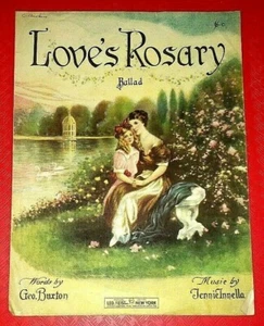 Vintage Noten LOVE'S ROSARY BALLARD von Geo Buxton, Jennie Innella - 1919 - Bild 1 von 8