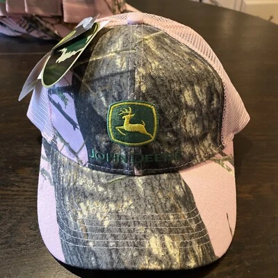 Gorra John Deere rosa con roble musgo camuflada para mujer camionero Snapback Foto 1 de 4