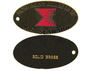 12 Vintage Norwegian Cruise Lines Brass Key Fobs MS Seaward 1988 NOS Unused - Picture 1 of 1