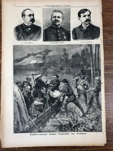 Journal LE PETIT PARISIEN 1895 Enlevement Rapt d'une Famille au TONKIN - Picture 1 of 2