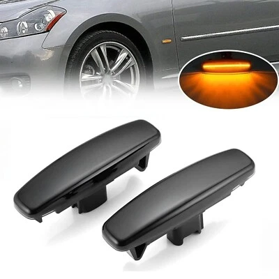 For Infiniti M35 M45 G35 G37 Smoke Lens Amber LED Turn Signal Side Marker Lights Foto 1 de 4