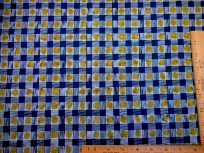 Civil War Reproduction Fabric By Half-Yard Navy Mustard White Premium Cotton - Image 1 of 2