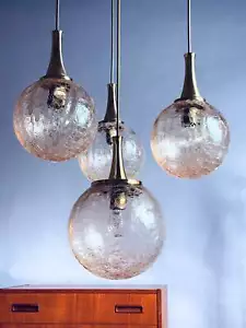 Kaskadenlampe Pendelleuchte Lampe Bankamp Gold Messing 1970er - Bild 1 von 3