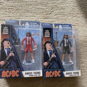AC~DC ANGUS YOUNG Highway To Hell Tour 2 Set RED & BLACK Outfit Figures (2020) - Picture 1 of 11