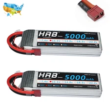 2pcs HRB 5000mAh 3S 11.1V Lipo Battery 50C-100C for RC Plane Car Helicopter Boat