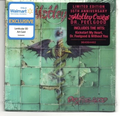 MOTLEY CRUE: DR. FEELGOOD 35TH ANNIVERSARY CD WALMART LENTICULAR CARD BRAND NEW Foto 1 de 2