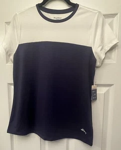 Tommy Bahama Tennis Women's T shirt White Navy Blue Size Medium NWT 🔥 - Picture 1 of 7