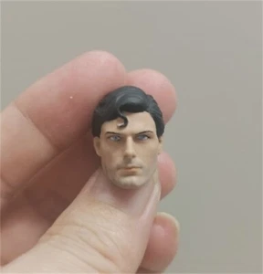 1/12 Christopher Reeve Clark Kent Head Carved Fit for 6'' SHF Action Figure - Picture 1 of 3