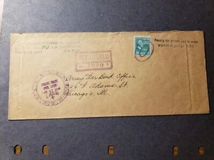 APO 512 CASERTA, ITALY 1945 Registered WWII Army Cover 30th Finance - Picture 1 of 2