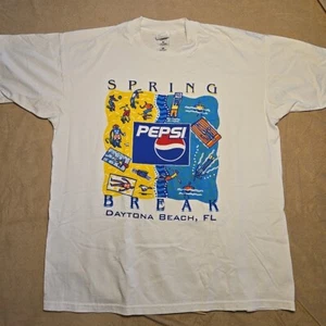 VINTAGE PEPSI SPRING BREAK 90's T-SHIRT SIZE XL VINTAGE Excellent Condition - Picture 1 of 12