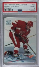 1997-98 Pacific Paramount Ice Blue Sergei Fedorov #65 PSA 9 MINT HOF