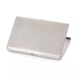 Ultra-thin Stainless Steel Metal Cigarette Case Holder Box For 100's Cigarettes - Picture 1 of 7