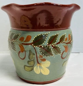 2005*Eldreth Pottery*Redware*Red Ware*Flowers with Fluted Edge*Crock*22314F S215 - Picture 1 of 8