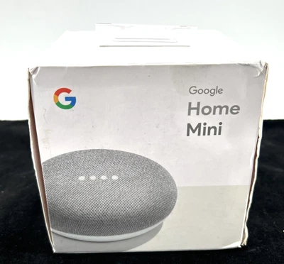 NIB Google Home Mini Smart Speaker w/Google Assistant Chalk GA00210-US - Image 1 of 4