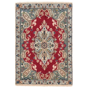 Nain 86x61 cm Handgeknüpfter Perserteppich Orient Wolle Carpet Rug Rot - Picture 1 of 8