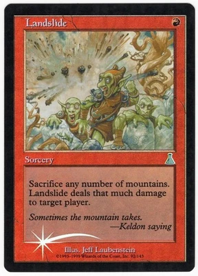 Landslide 1999 Urza's Destiny FOIL Red Uncommon Sorcery MTG LP AZ2 - Image 1 of 2