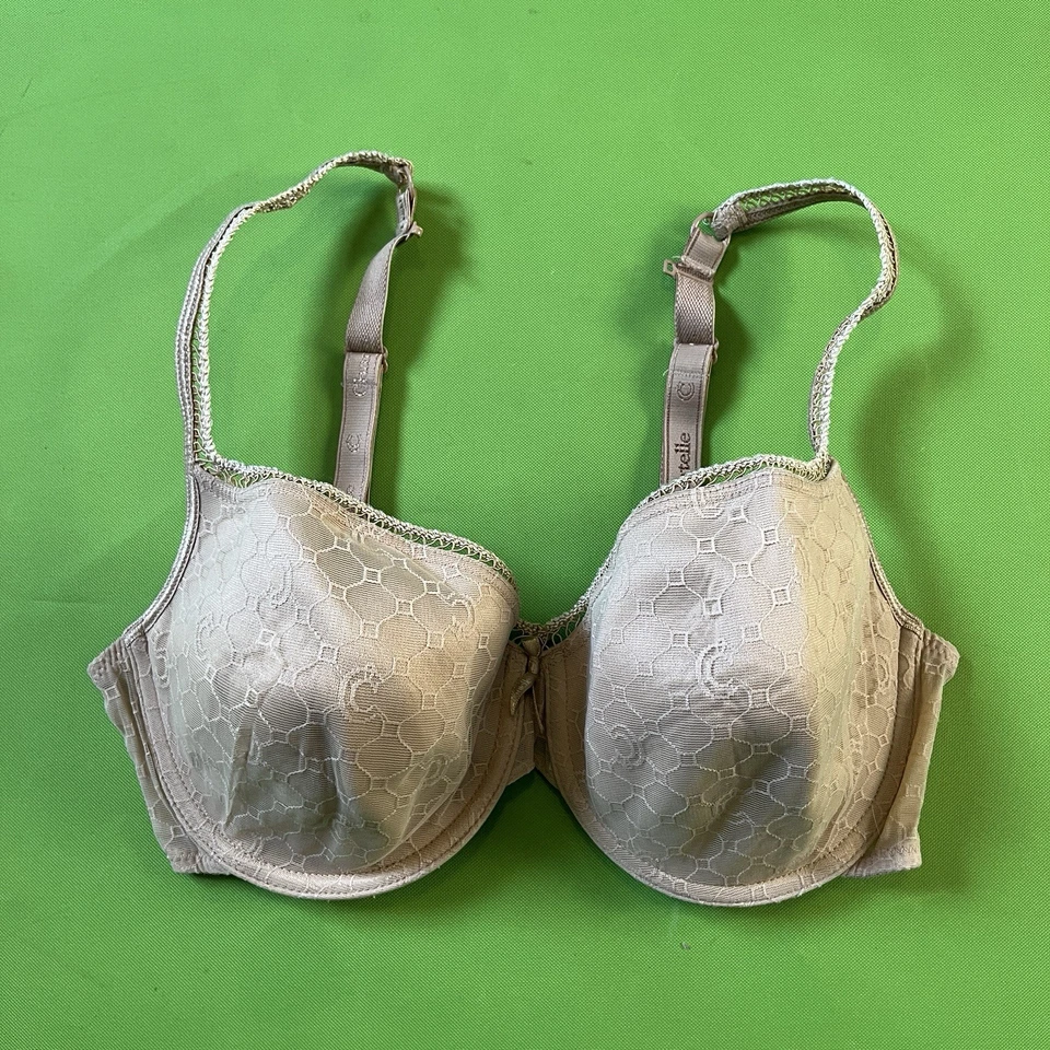 34DD Chantelle Racer back Option Underwire T-Shirt Bra 3581 Tan - Image 1 of 3