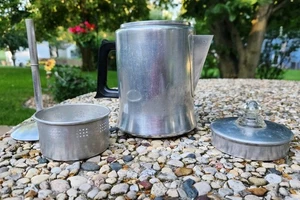 Kitchen Pride by Mirro Camping Percolatore Caffettiera 5 Tazze Alluminio Vintage - Foto 1 di 9